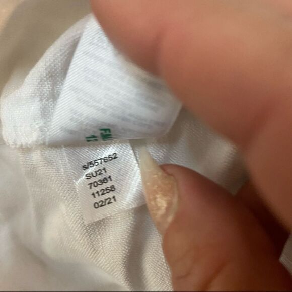 Loft Beach boho white open back linen blend midi dress M - Picture 12 of 12